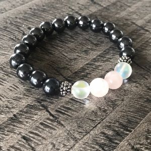 “Self love” Rose Quartz stone bracelet🌸